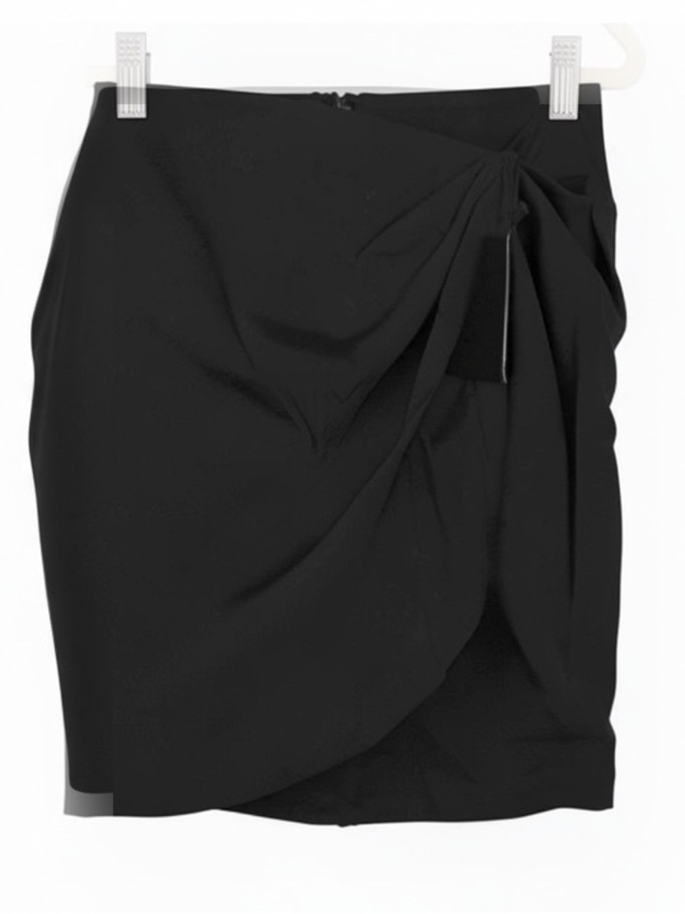 LOVER The Label Vintage 2011 Black 100% Silk Draped Knot Mini Skirt AU 10 NWT